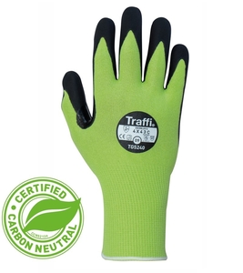 Size 9 TG5240-09 GREEN Traffi Glove LXT MircoDex Nitrile Foam Palm Glove – Cut Level C